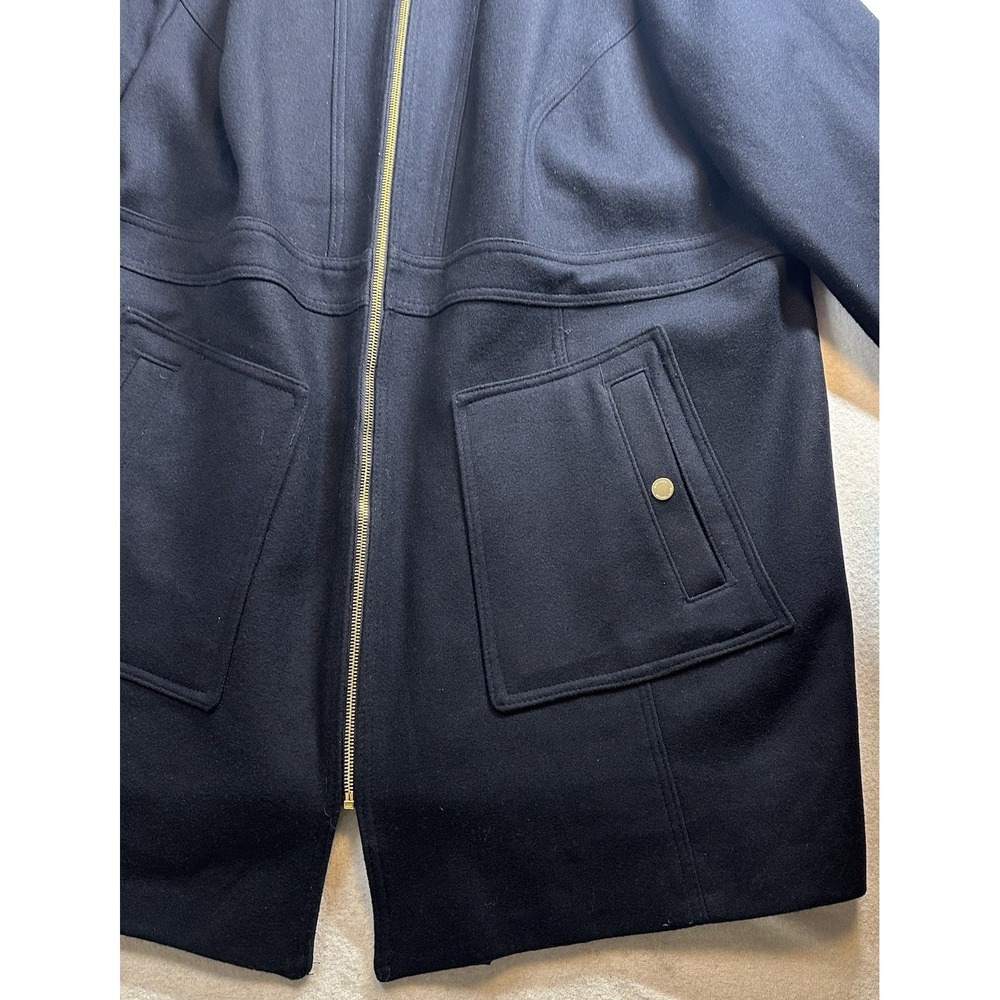 Michael Kors Women's Wool Blend Navy Jacket 2XL Plus Size Coat Classic - Picture 3 of 16